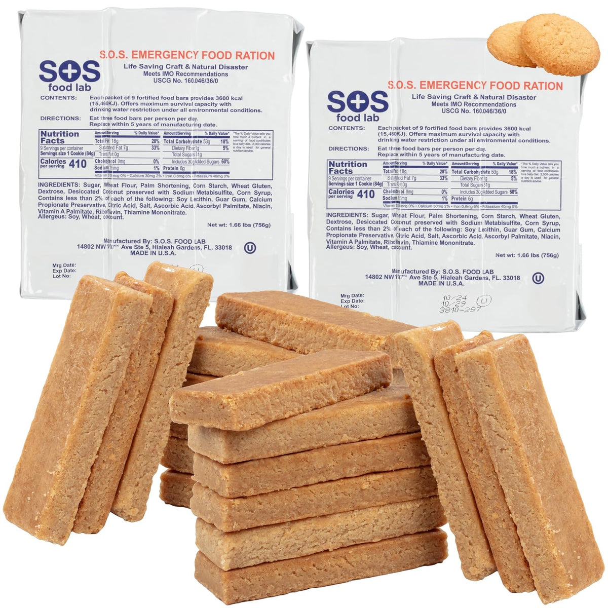 SOS Food Labs 3600-calorie emergency ration package