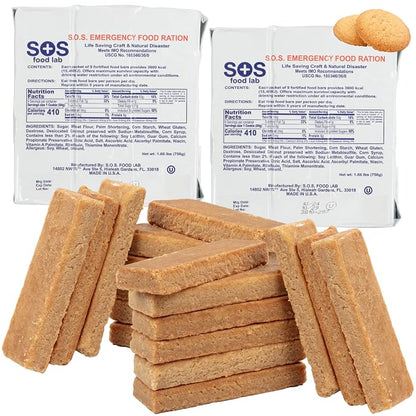 SOS Food Labs S.O.S. Rations emergency food bars, pack of two