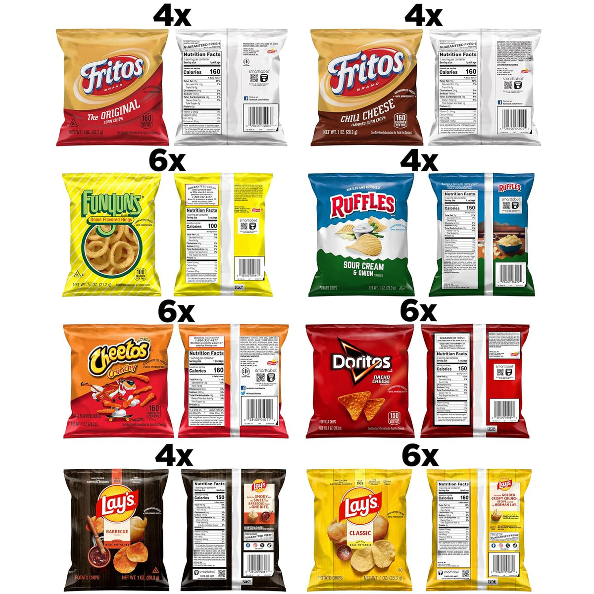 40 count Frito-Lay chips and crisps variety pack