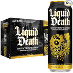 Liquid Death sparkling mountain water 12-pack cans