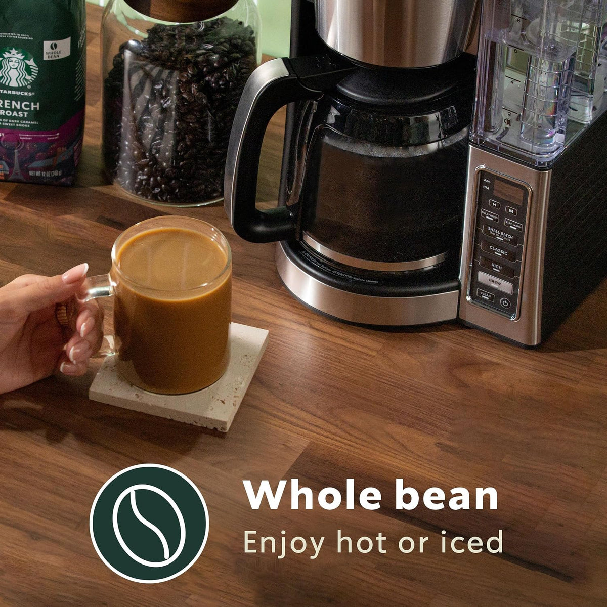 French Roast whole bean coffee bag by Starbucks