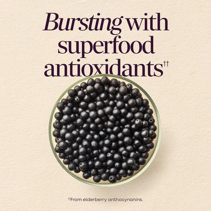 Nature's Way vegetarian elderberry gummies supplement bottle