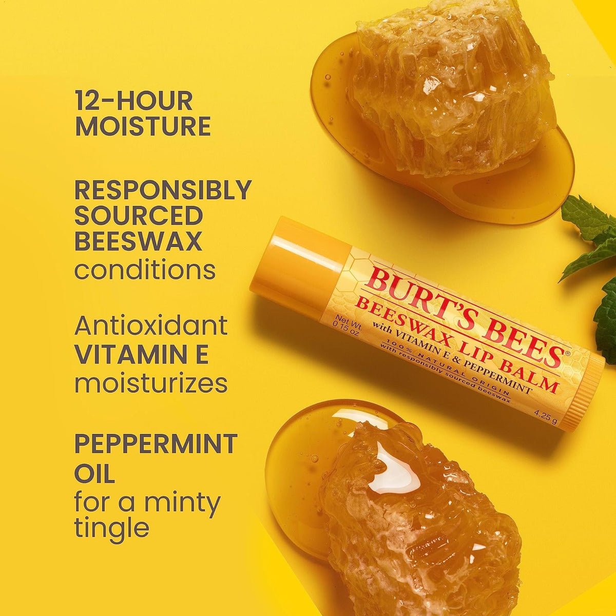 Original beeswax lip balm tube by Burt's Bees