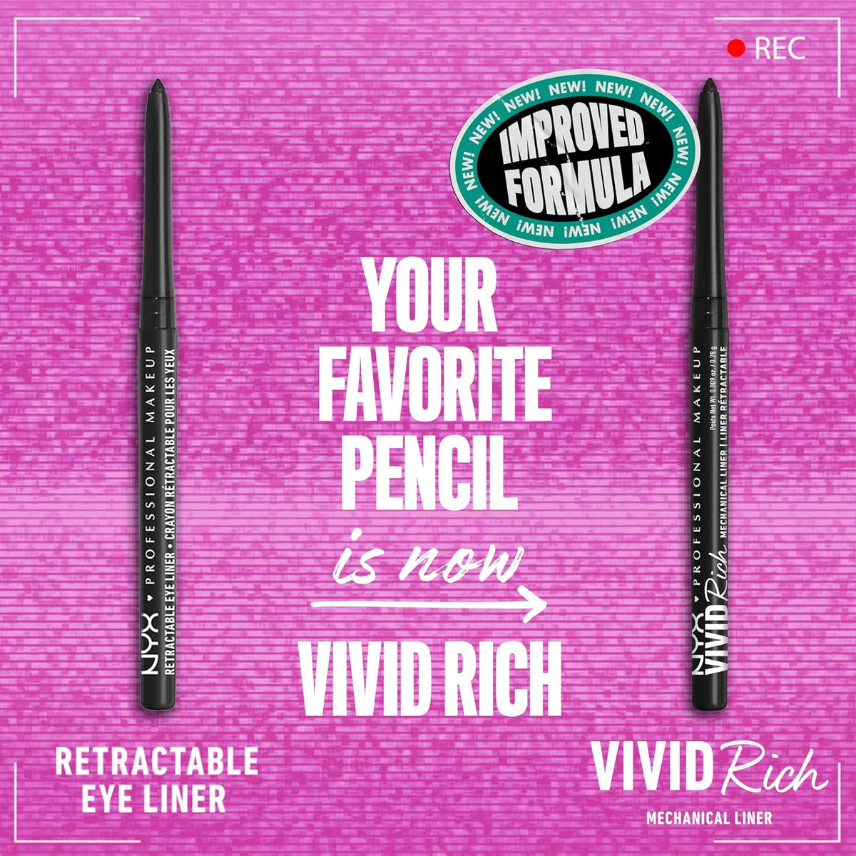 Creamy retractable black eyeliner for eye makeup