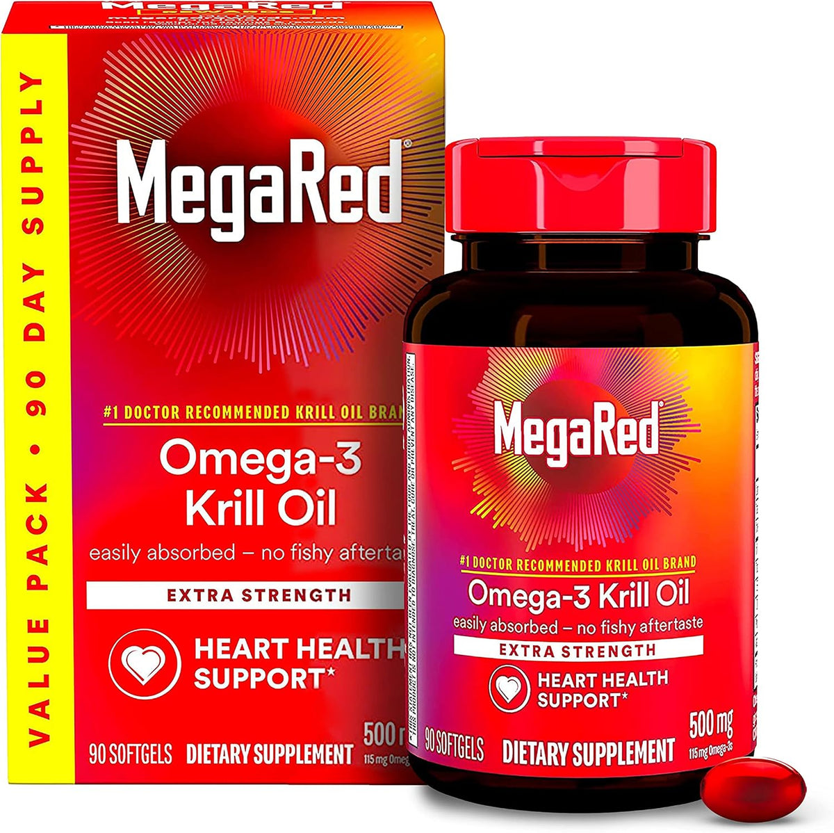 MegaRed extra strength omega 3 krill oil softgels