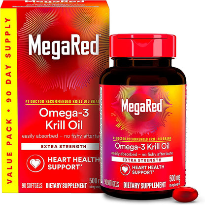 MegaRed extra strength omega 3 krill oil softgels