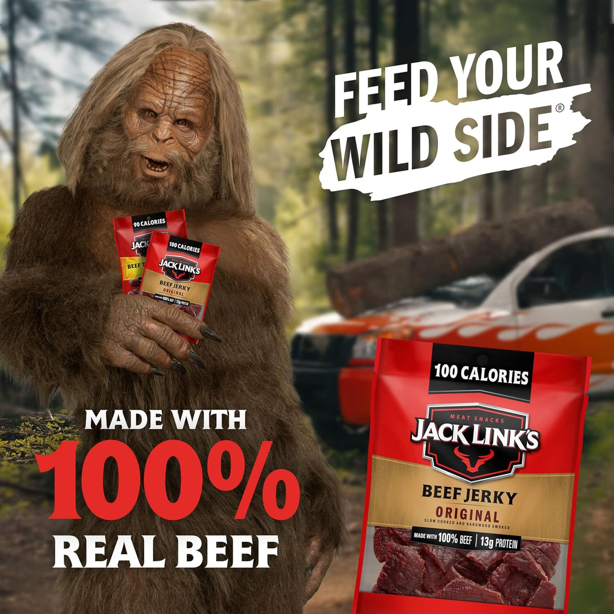 Assorted beef jerky steaks and meat sticks pack