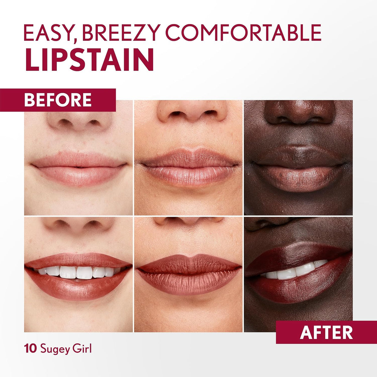 Satin finish COVERGIRL Outlast lip stain