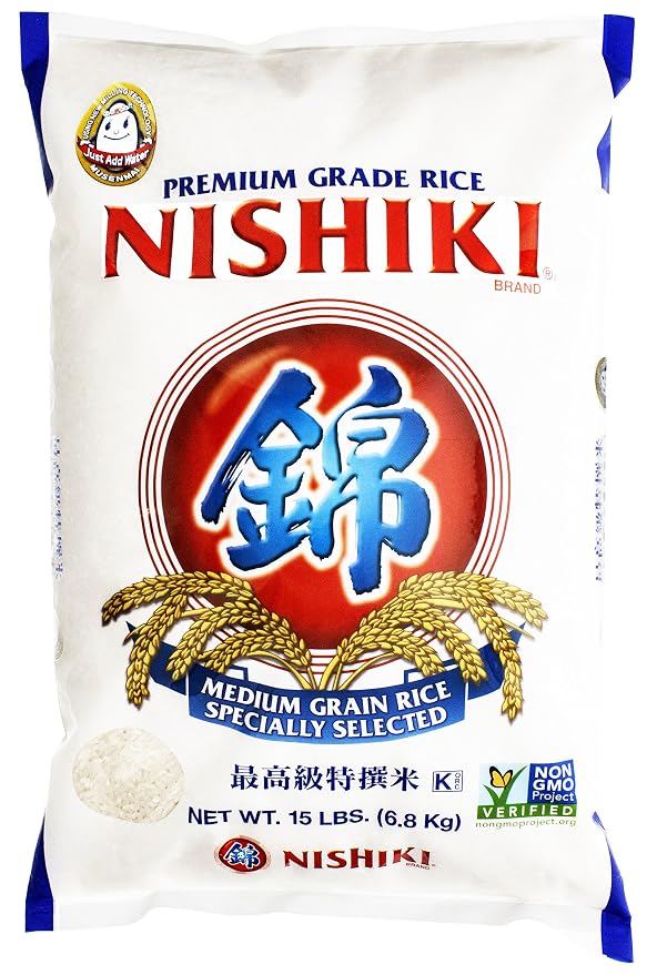 Nishiki Premium medium grain rice 15 pound bag