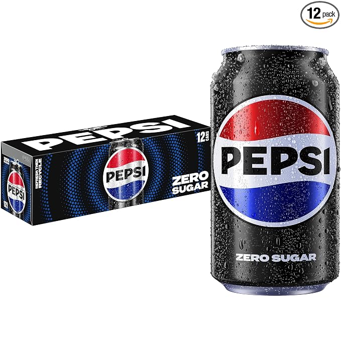 Pepsi Zero Sugar Cola Soda 12 pack cans