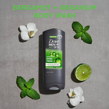 DOVE MEN + CARE body wash with plant-based moisturizers