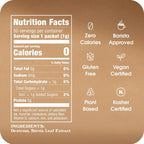 Stevia sweetener packets for coffee and tea