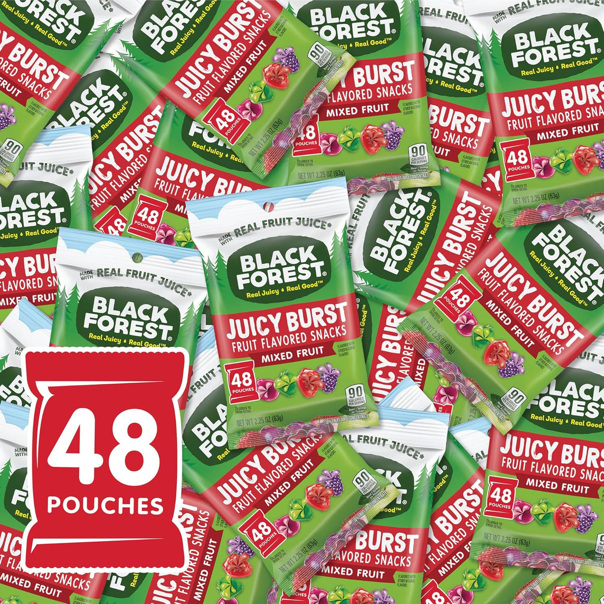Black Forest individually wrapped mixed fruit snack pouches