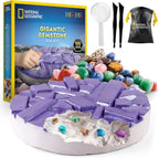 Hands-on dig brick with real gemstones for kids