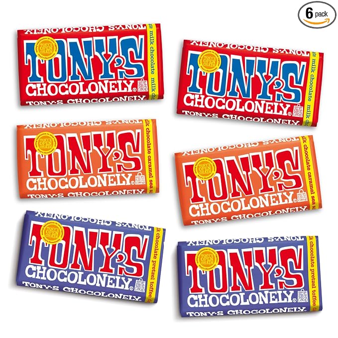 Tony's Chocolonely Top 3 milk chocolate bundle 6 bars