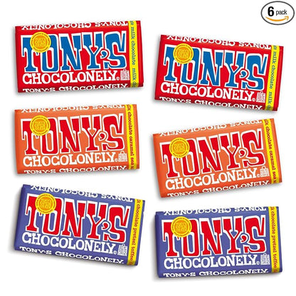Tony's Chocolonely Top 3 milk chocolate bundle 6 bars
