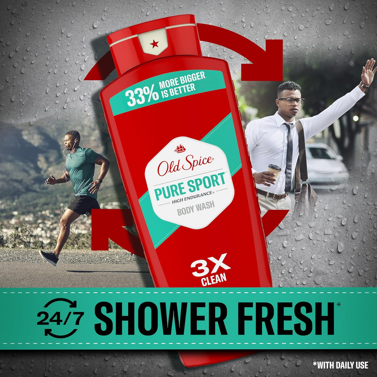 Old Spice Pure Sport refreshing body cleanser for men
