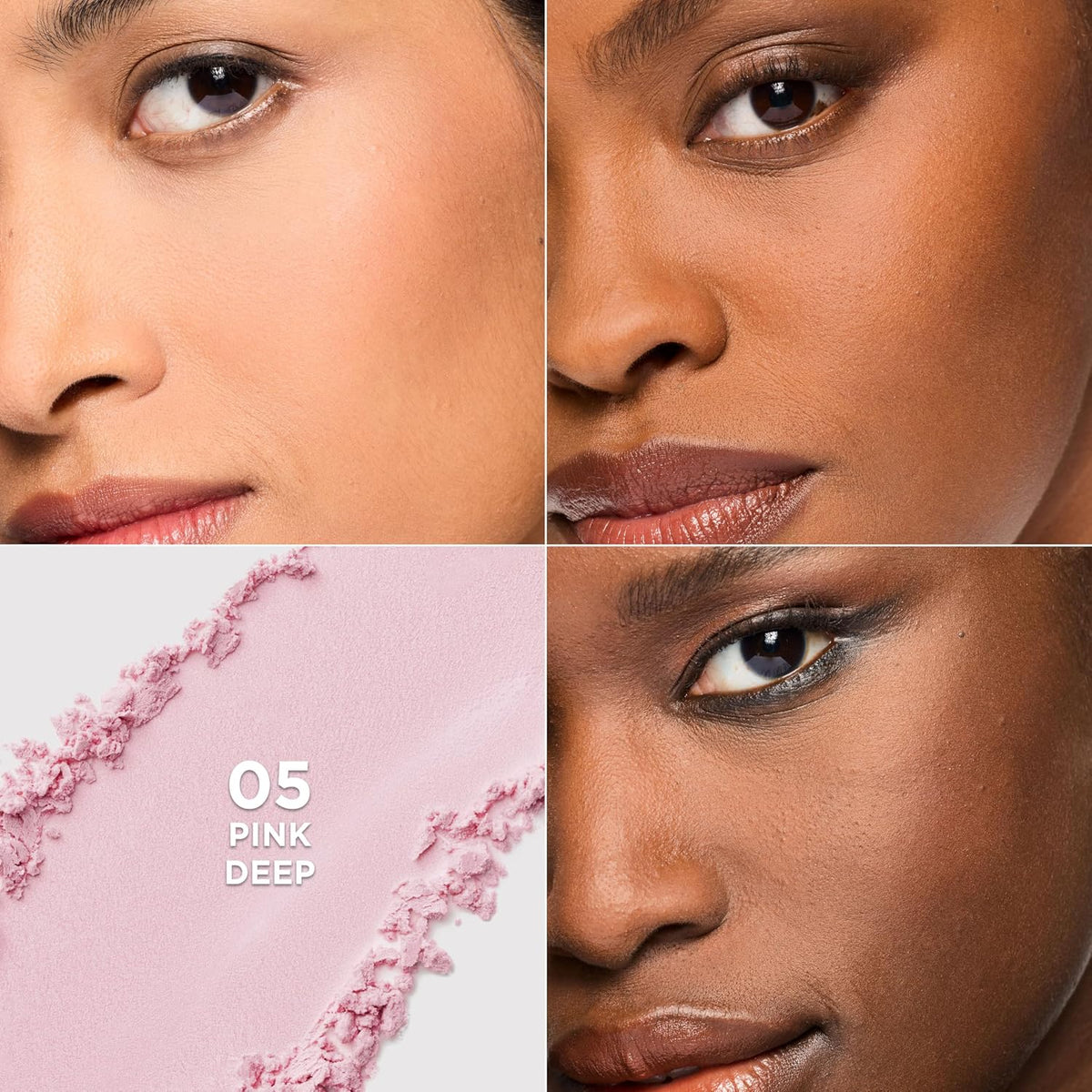Deep Pink loose powder for brightening and setting makeup