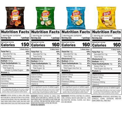 Lay's Classic Barbecue Sour Cream Onion Salt Vinegar chips