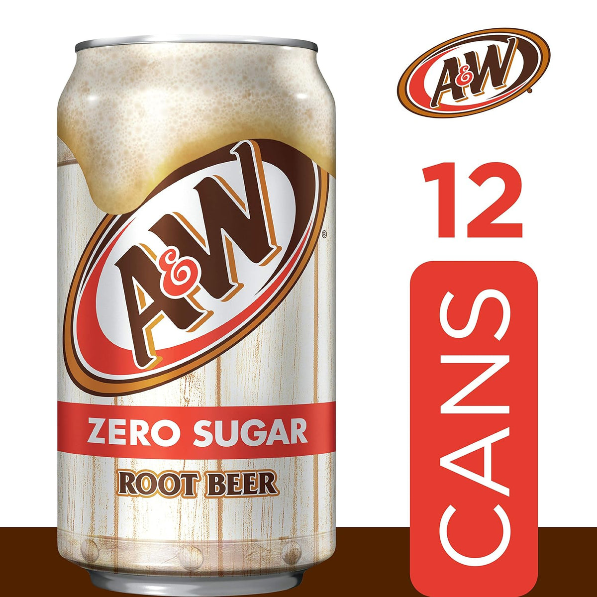 A&W Zero Sugar Root Beer cans for family night