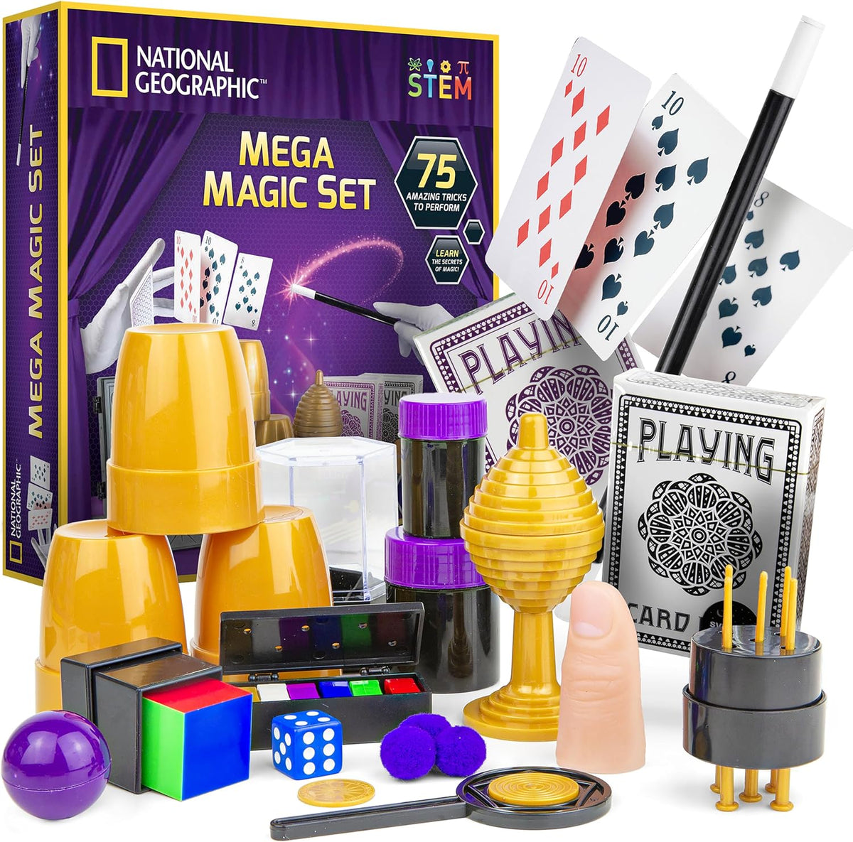 Kids magic kit with 75 plus tricks and classic props
