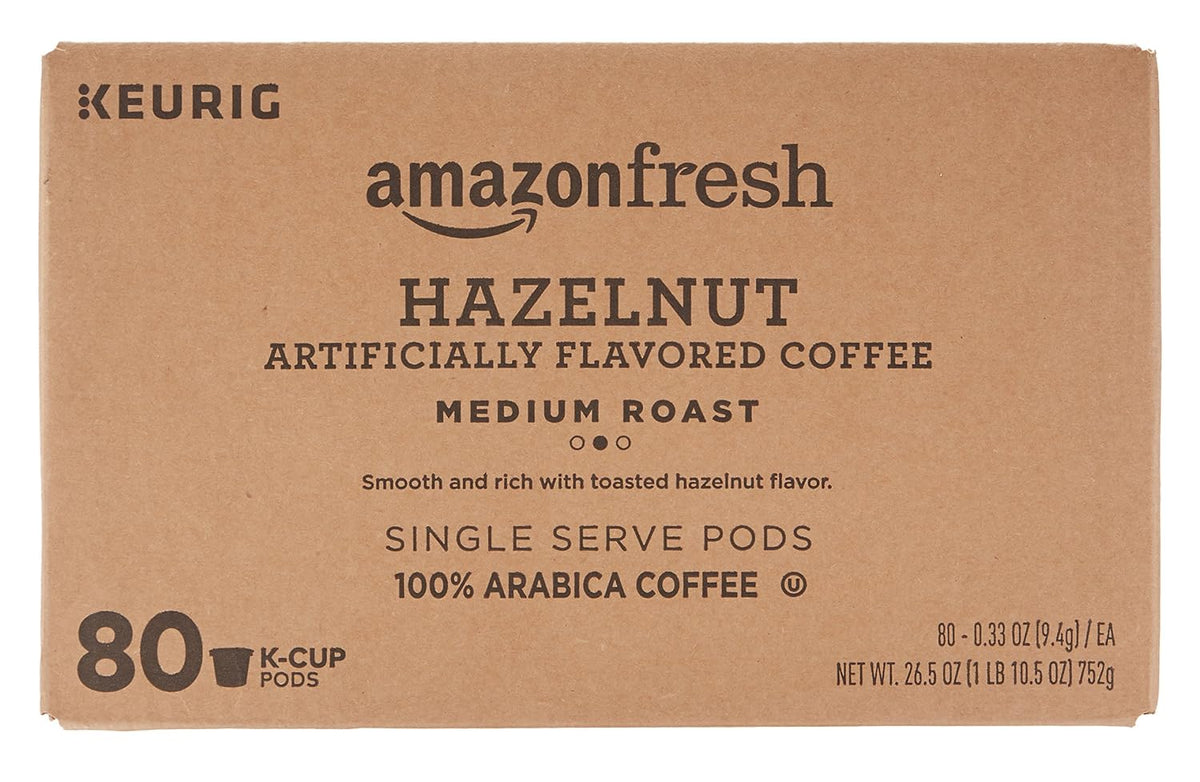AmazonFresh hazelnut pods compatible with Keurig brewers