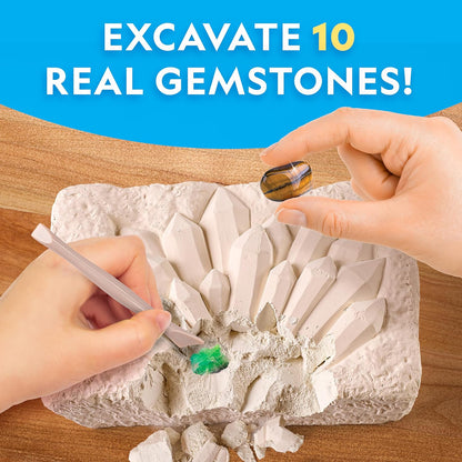 Kids excavation kit with dig tool and brush
