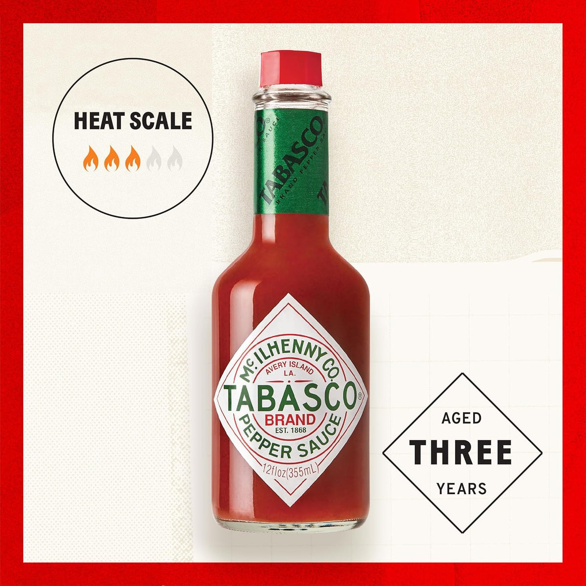 TABASCO Original Red Pepper Sauce for cocktails and meals