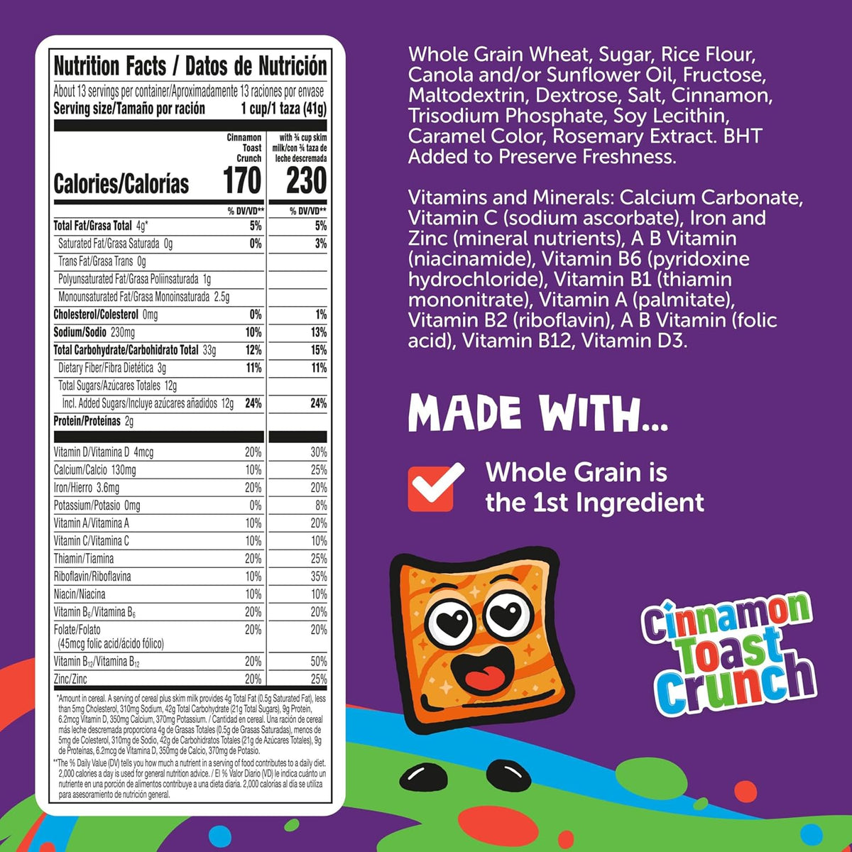 Crispy cinnamon sugar cereal squares