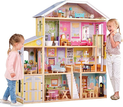 KidKraft Majestic Mansion wooden dollhouse front view