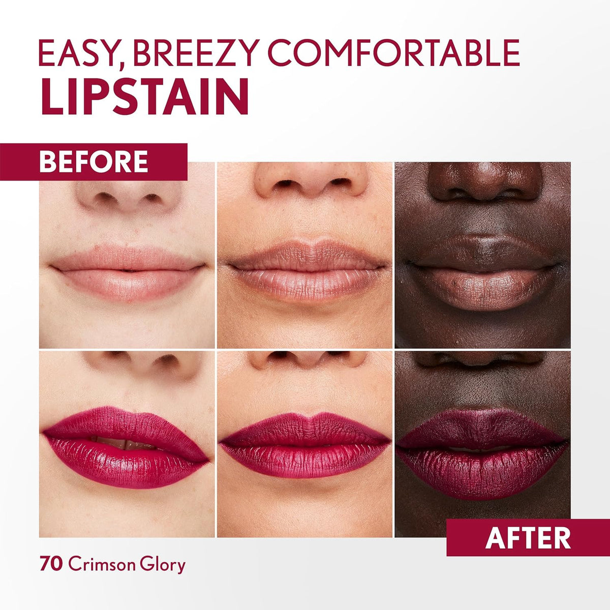 COVERGIRL vegan transfer-proof lip stain in Crimson Glory