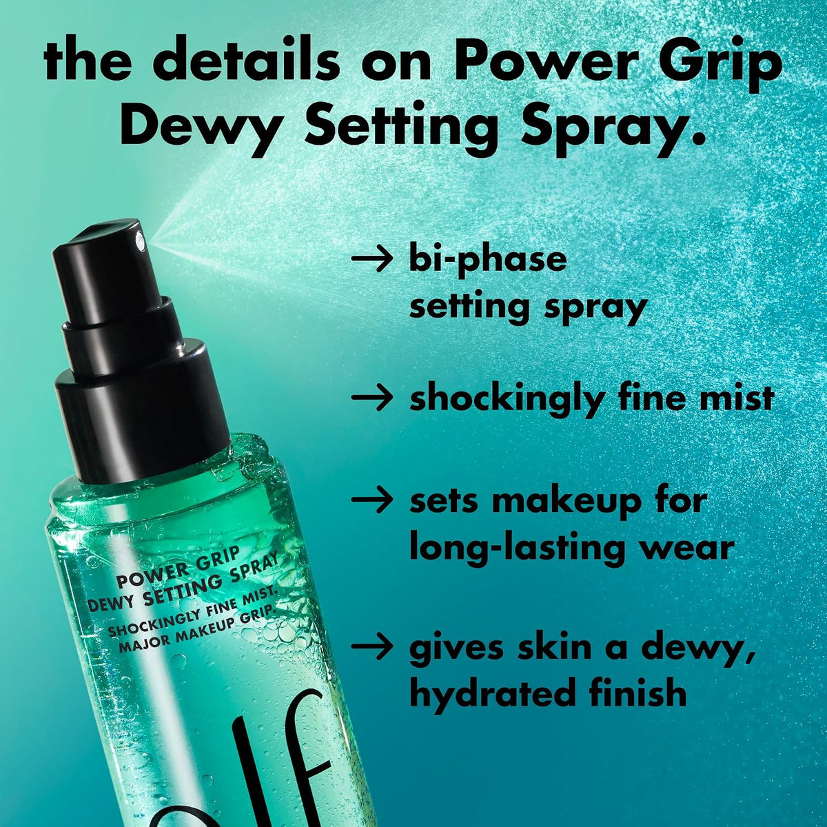 e.l.f. Power Grip Dewy Setting Spray packaging