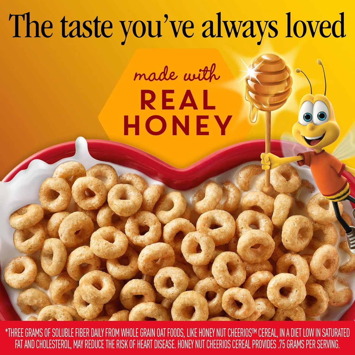 Whole grain oat Honey Nut Cheerios breakfast cereal