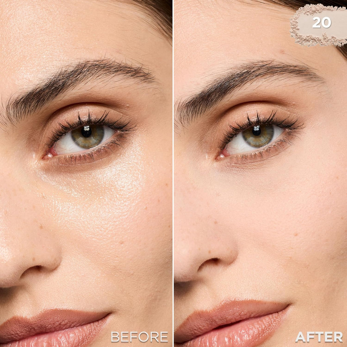 Velvety setting powder for under eyes and T-zone