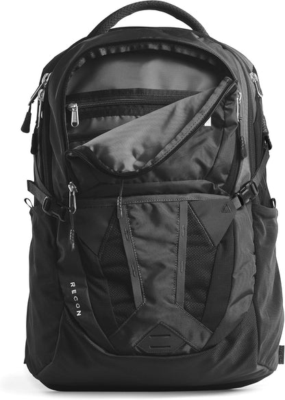 The North Face Recon backpack side view with mesh pocket