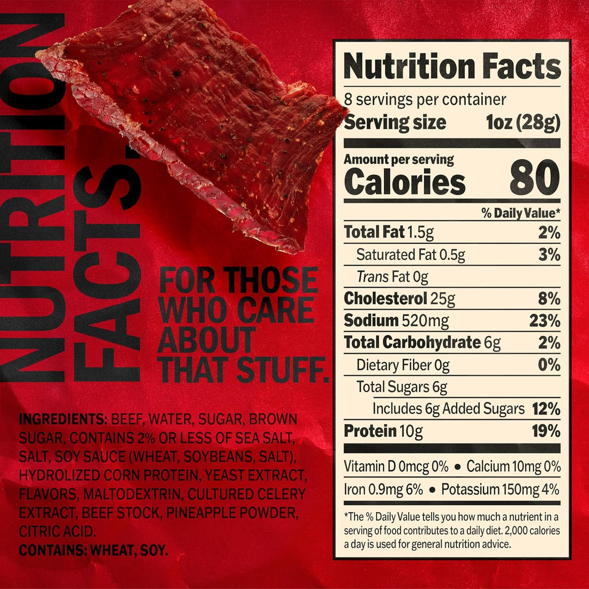 Original beef jerky meat snack by Jack Link's