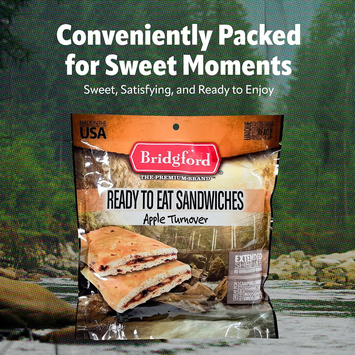 Bridgford apple turnovers for hiking and outdoor trips