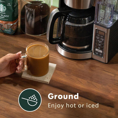 French Roast ground coffee with smoky dark roast profile
