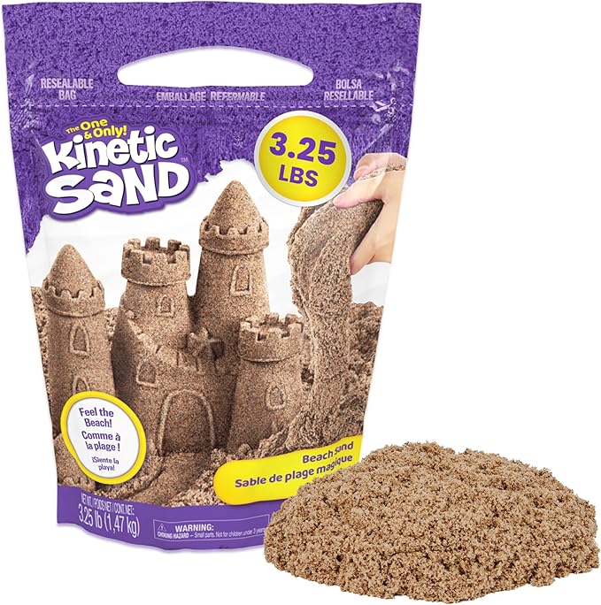 Brown Kinetic Sand sensory toy for ages 3 and up