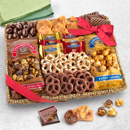 Chocolate gift basket for mom dad and family