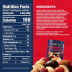 Holiday trail mix with almonds cashews and peanuts