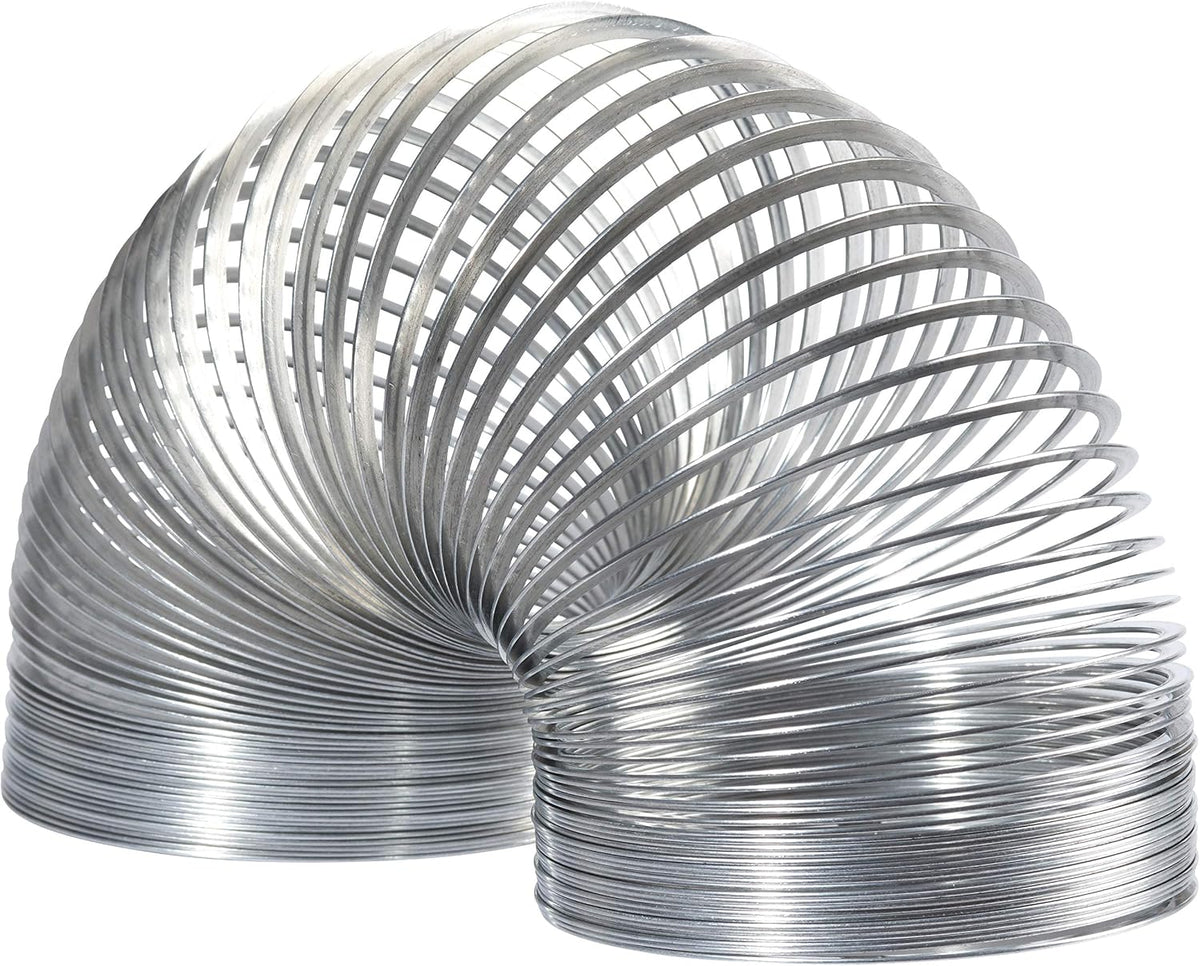 Giant Slinky toy with metal coil design