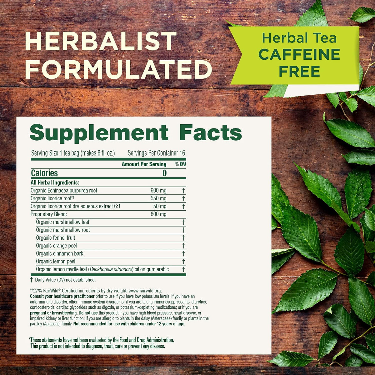 Traditional Medicinals throat health support herbal tea 16 ct