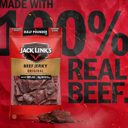 8 oz Jack Link's beef jerky for travel and snacking
