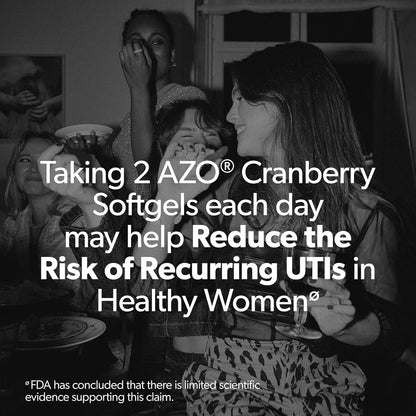 AZO cranberry urinary tract health supplement packaging