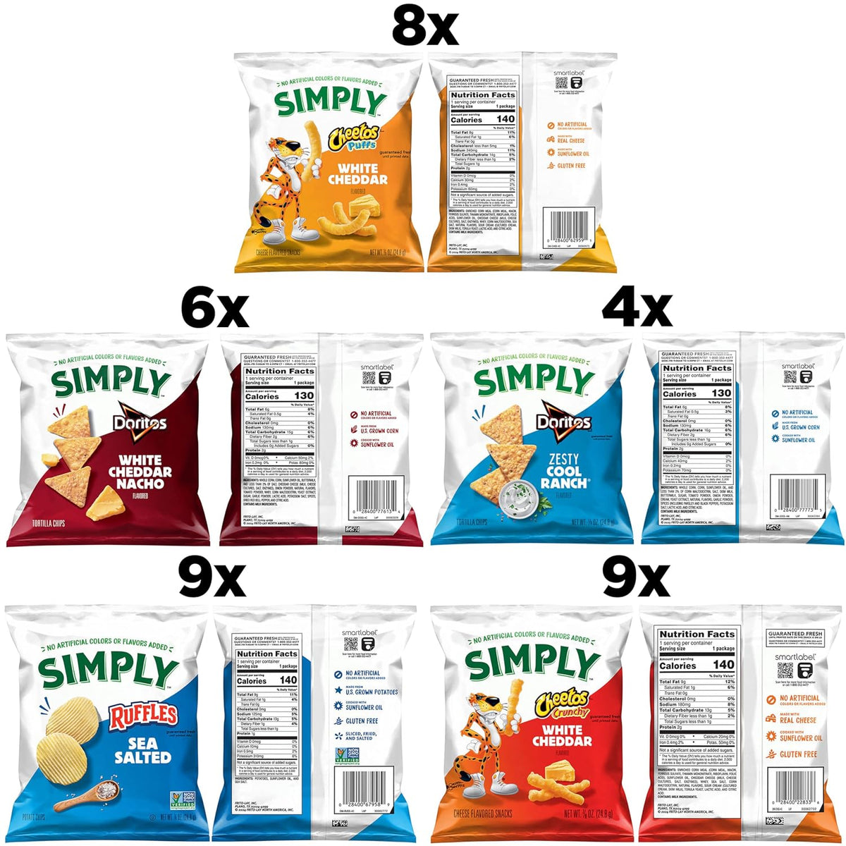 Simply snack variety pack for pantry and lunches