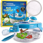 Insect observation habitat with two built-in magnifying viewers