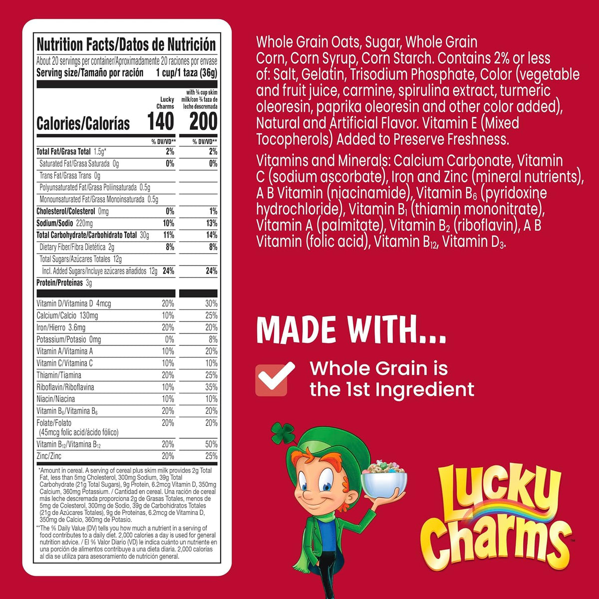 Gluten free frosted cereal with colorful marshmallows