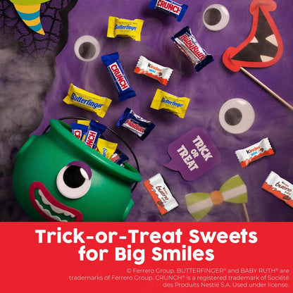 Individually wrapped chocolate candy bars for trick-or-treating
