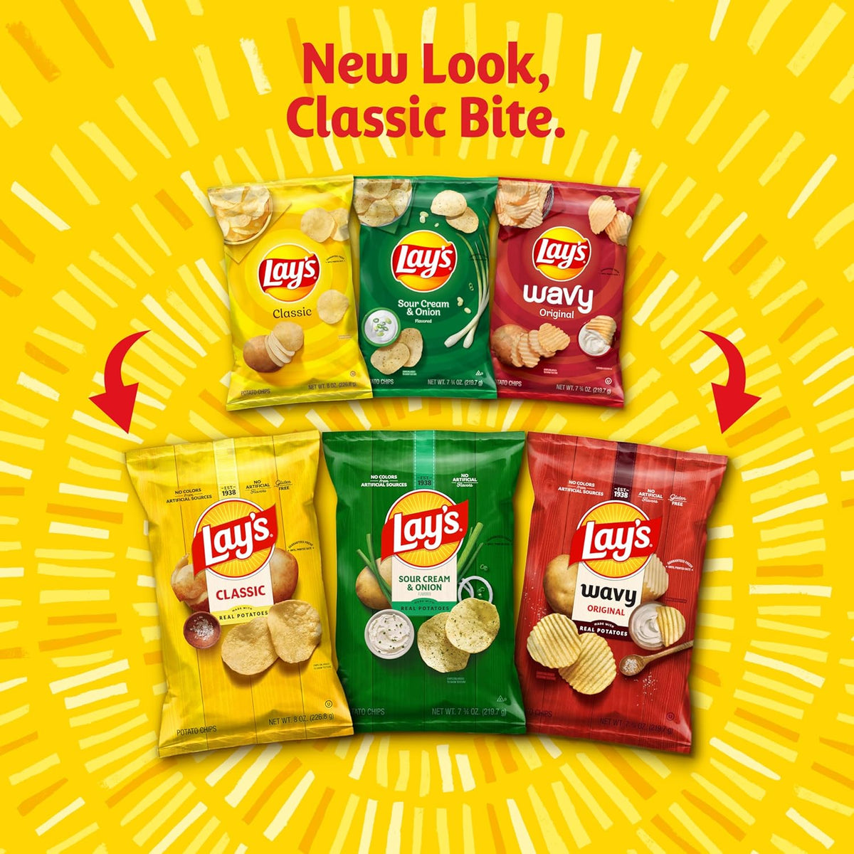 Lay's potato chips assorted flavors 40 count